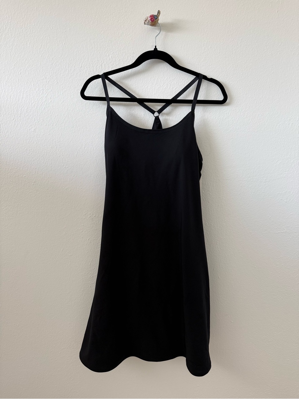 Outdoor Voices Women's Black Strappy A-Line Dress